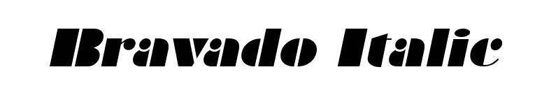 Bravado Italic font preview