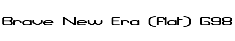 Brave New Era (flat) G98 font preview