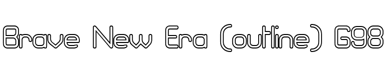 Brave New Era (outline) G98 font preview