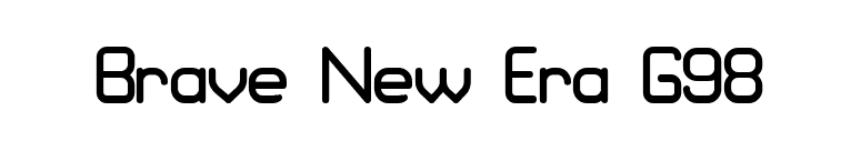 Brave New Era G98 font preview