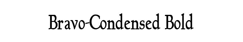 Bravo-Condensed Bold font preview