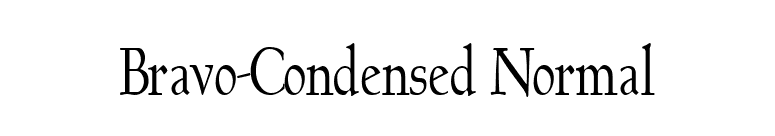 Bravo-Condensed Normal font preview