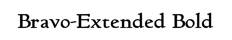 Bravo-Extended Bold font preview