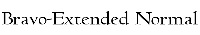Bravo-Extended Normal font preview