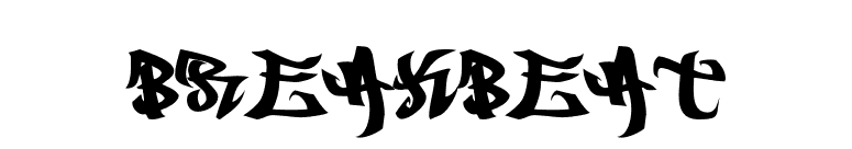 BREAKBEAT font preview
