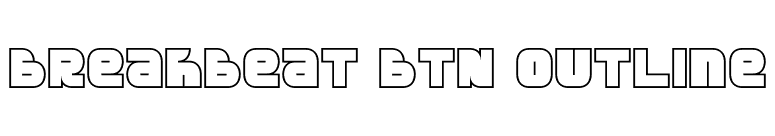 Breakbeat BTN Outline font preview