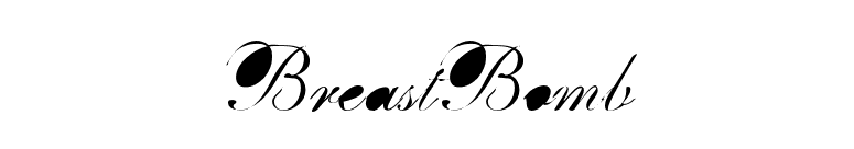 BreastBomb font preview