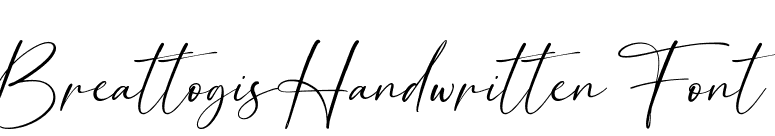 Breattogis Handwritten Font font preview