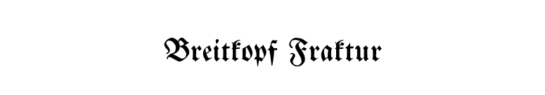Breitkopf Fraktur font preview