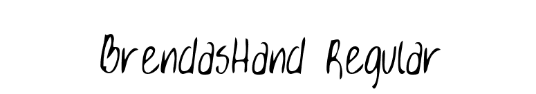 BrendasHand Regular font preview
