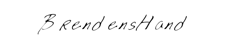 BrendensHand font preview