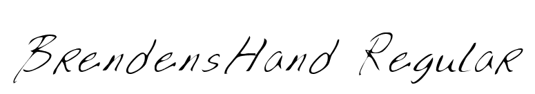 BrendensHand Regular font preview