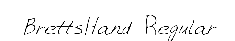 BrettsHand Regular font preview