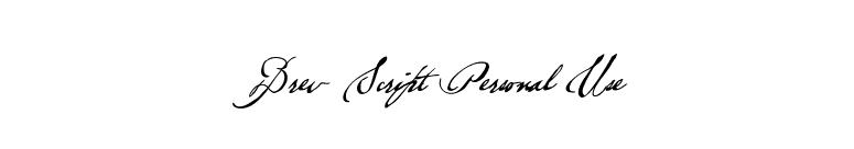 Brev Script Personal Use font preview