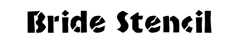 Bride Stencil font preview
