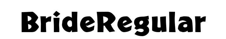 BrideRegular font preview