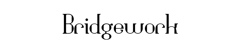 Bridgework font preview