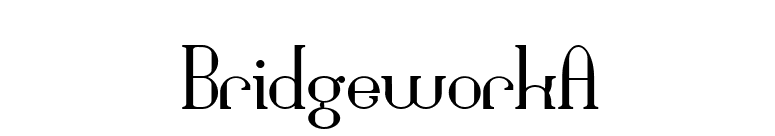 BridgeworkA font preview