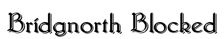 Bridgnorth Blocked font preview