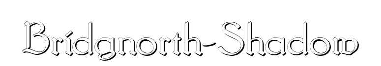 Bridgnorth-Shadow font preview