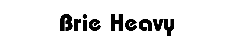 Brie Heavy font preview