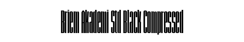 Briem Akademi Std Black Compressed font preview