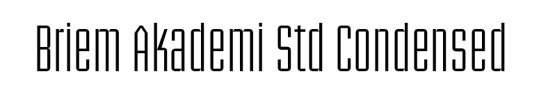 Briem Akademi Std Condensed font preview