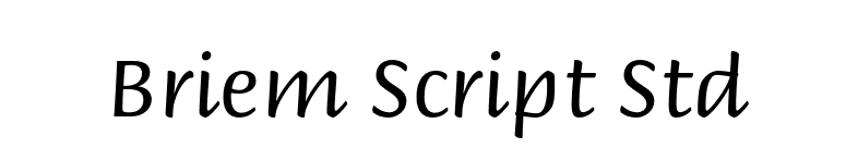 Briem Script Std font preview