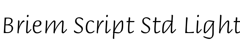 Briem Script Std Light font preview