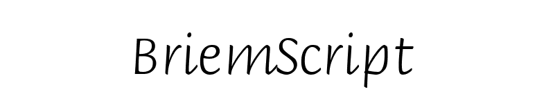 BriemScript font preview