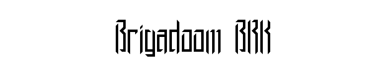 Brigadoom BRK font preview