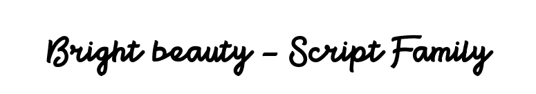 Bright beauty - Script Family font preview