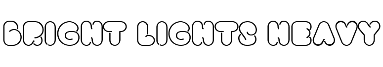 Bright Lights Heavy font preview