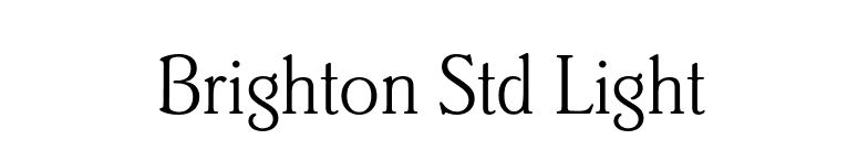 Brighton Std Light font preview