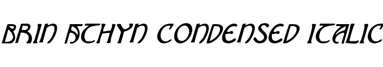 Brin Athyn Condensed Italic font preview