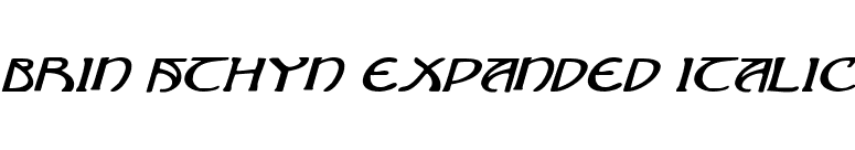 Brin Athyn Expanded Italic font preview