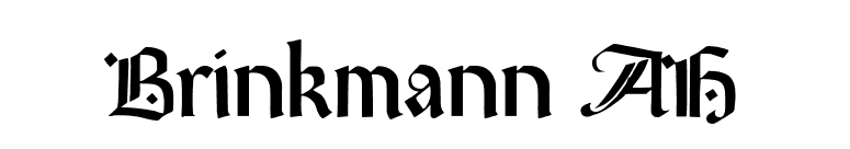 Brinkmann AH font preview