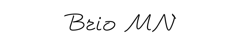 Brio MN font preview
