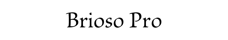 Brioso Pro font preview