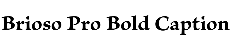 Brioso Pro Bold Caption font preview