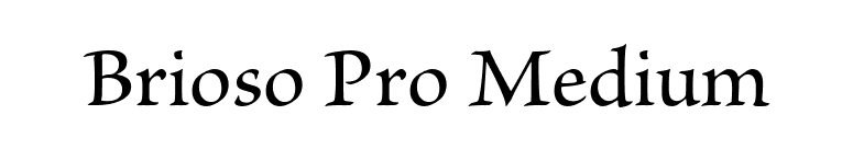 Brioso Pro Medium font preview