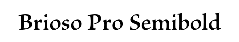 Brioso Pro Semibold font preview