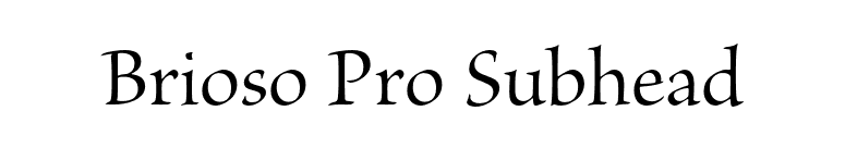 Brioso Pro Subhead font preview