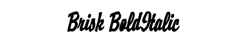 Brisk BoldItalic font preview