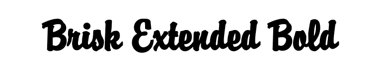 Brisk Extended Bold font preview