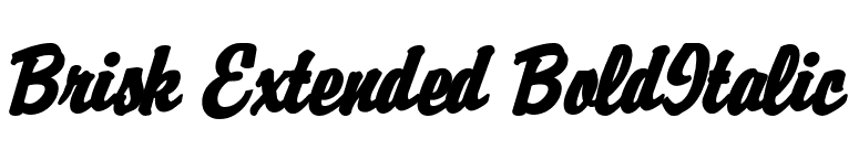 Brisk Extended BoldItalic font preview