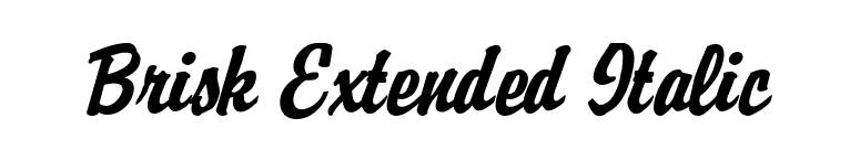 Brisk Extended Italic font preview