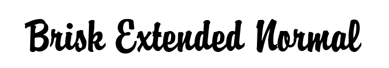 Brisk Extended Normal font preview