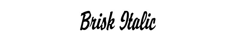Brisk Italic font preview