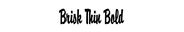 Brisk Thin Bold font preview